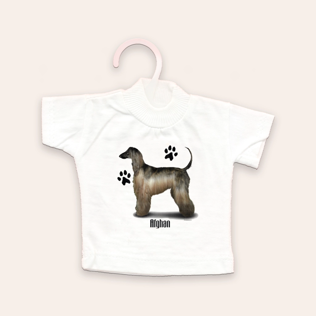 mini t-shirt Afghaanse windhond mini t-shirt Afghaanse windhond